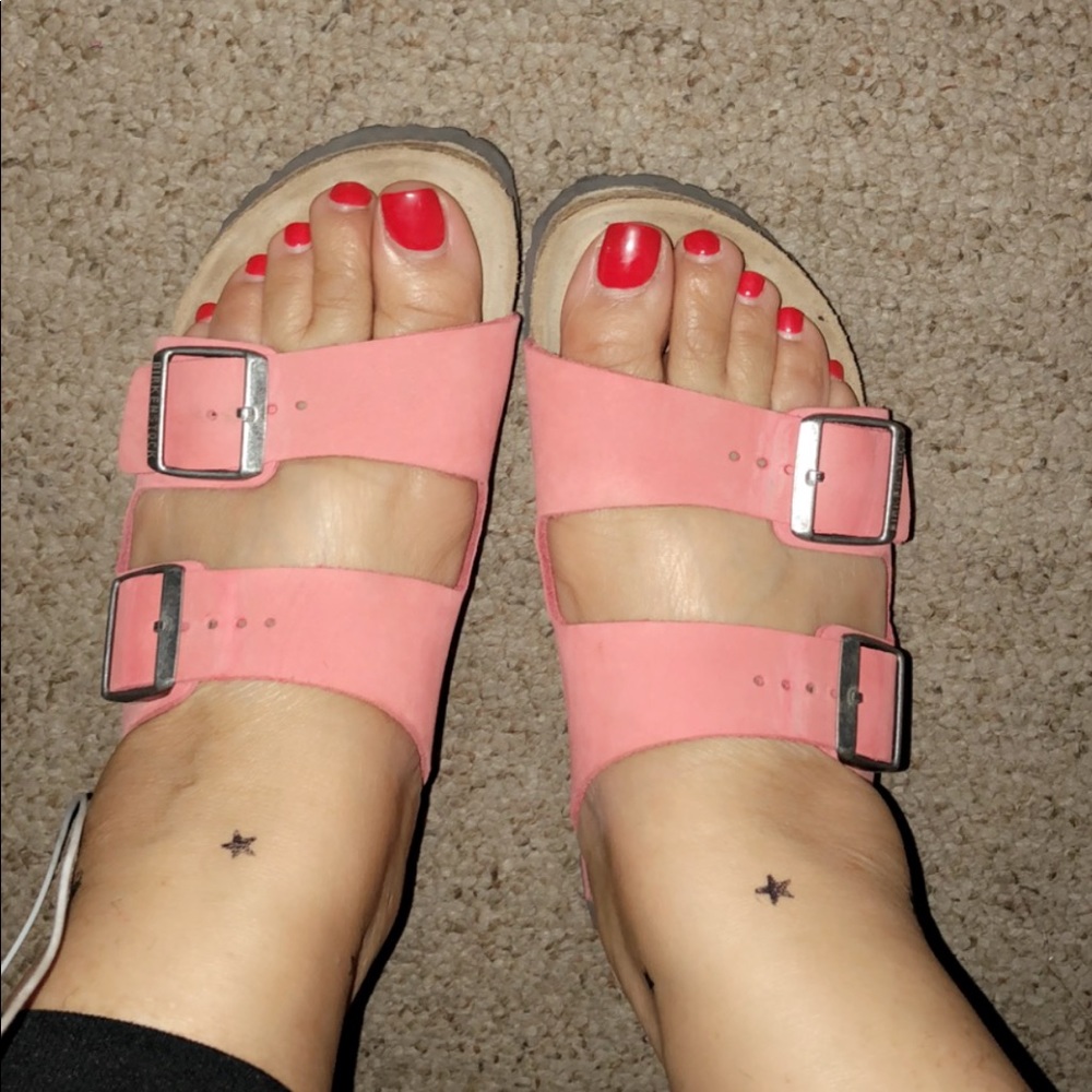 Pre loved coral Birkenstock (narrow) 9